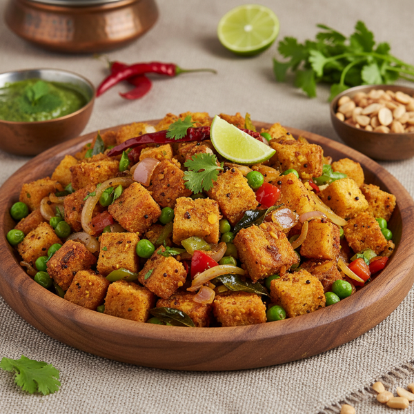 Spiced Bread Poha Delight recipe