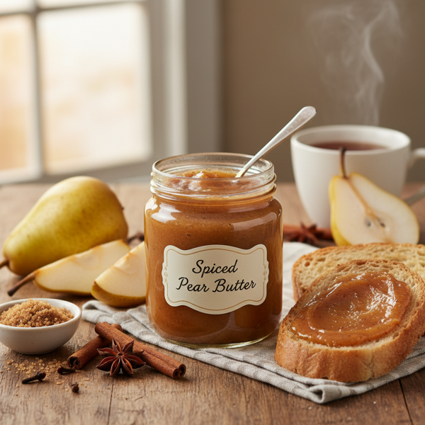 Spiced Brown Sugar Pear Butter recipe