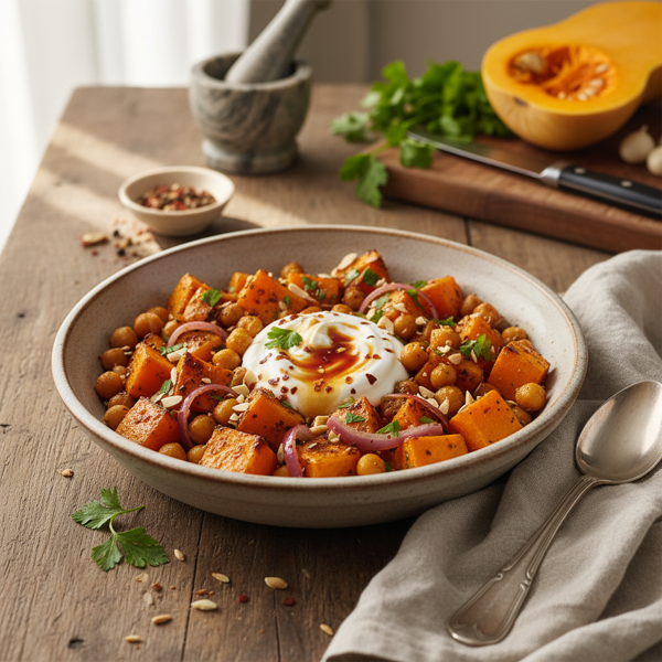Spiced Butternut Squash and Chickpea Delight recipe