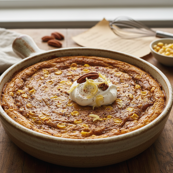 Spiced Butterscotch Corn Pudding recipe