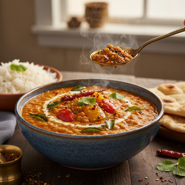 Spiced Capsicum Dal recipe