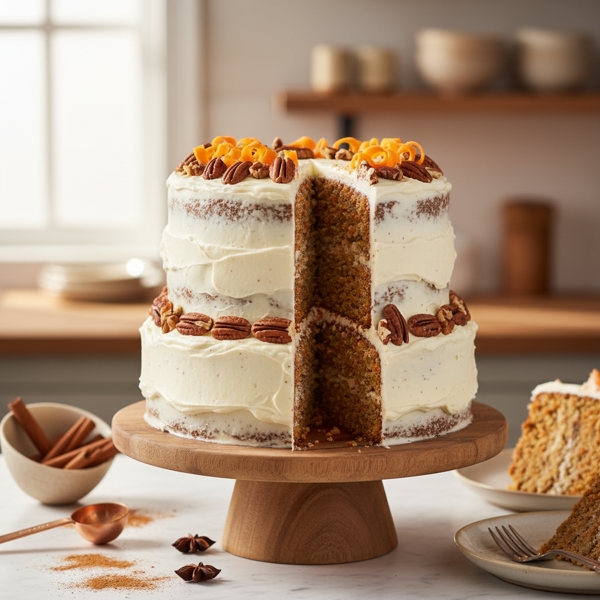 Spiced Carrot-Pecan Delight Cake recipe