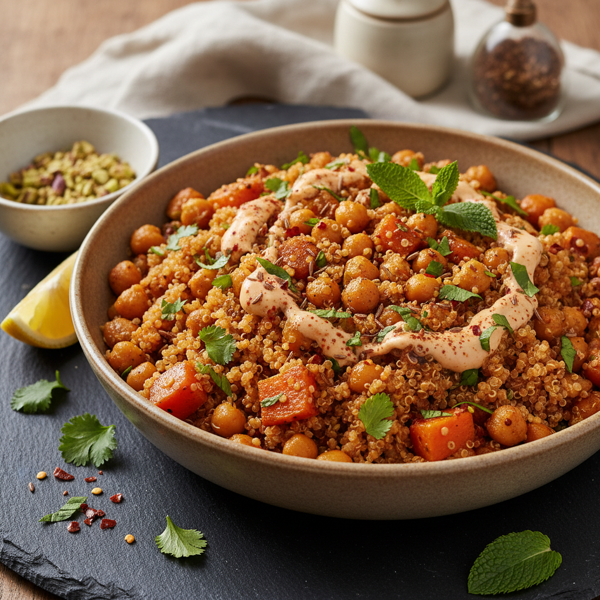 Spiced Carrot and Chickpea Quinoa Harmony recipe