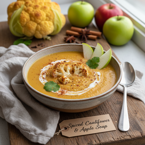 Spiced Cauliflower and Apple Soup recipe