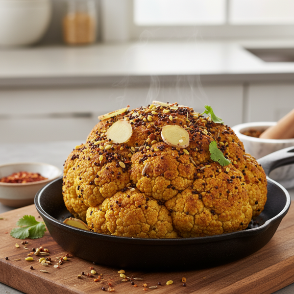 Spiced Cauliflower with Ginger and Mustard Seeds recipe