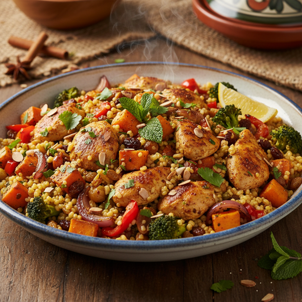 Spiced Chicken and Vegetable Couscous Medley recipe