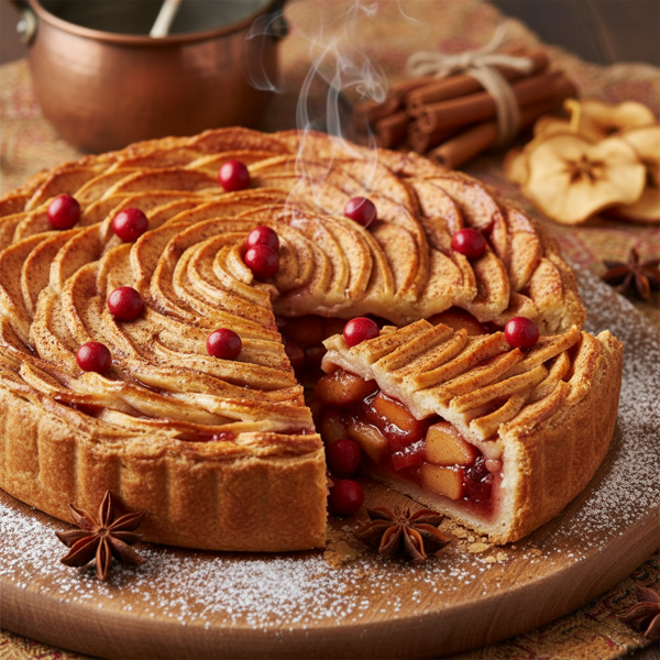Spiced Cinnamon Candy Apple Pie recipe