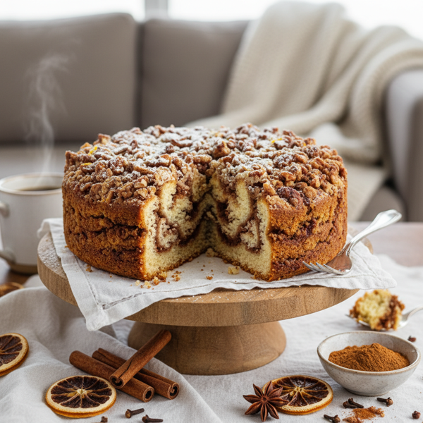 Spiced Cinnamon Swirl Coffee Cake recipe