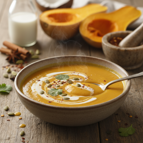 Spiced Coconut Butternut Squash Soup recipe