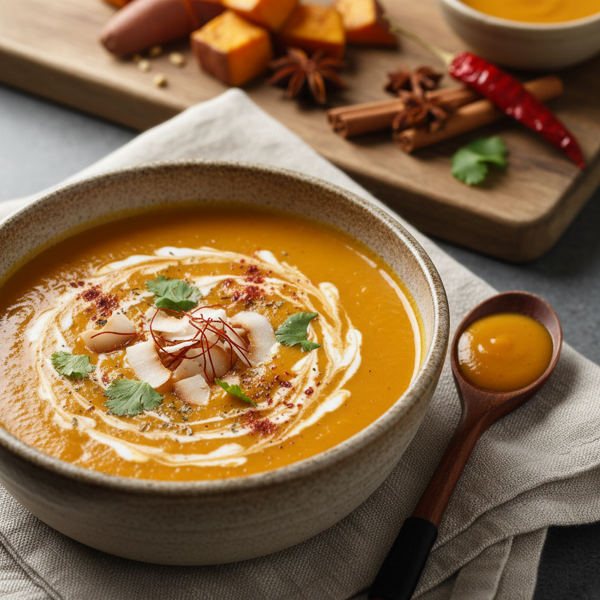 Spiced Coconut Sweet Potato Soup recipe