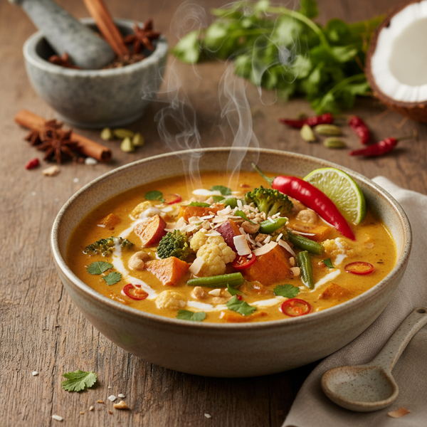 Spiced Coconut Vegetable Soup recipe