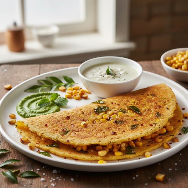 Spiced Corn Dosa Delight recipe