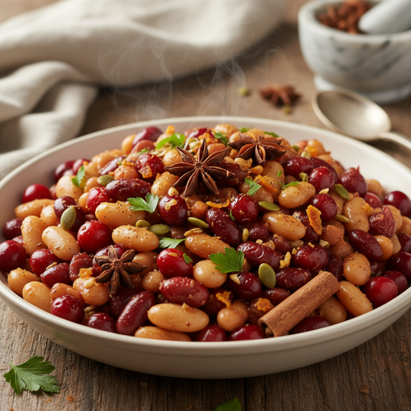 Spiced Cranberry Bean Medley recipe