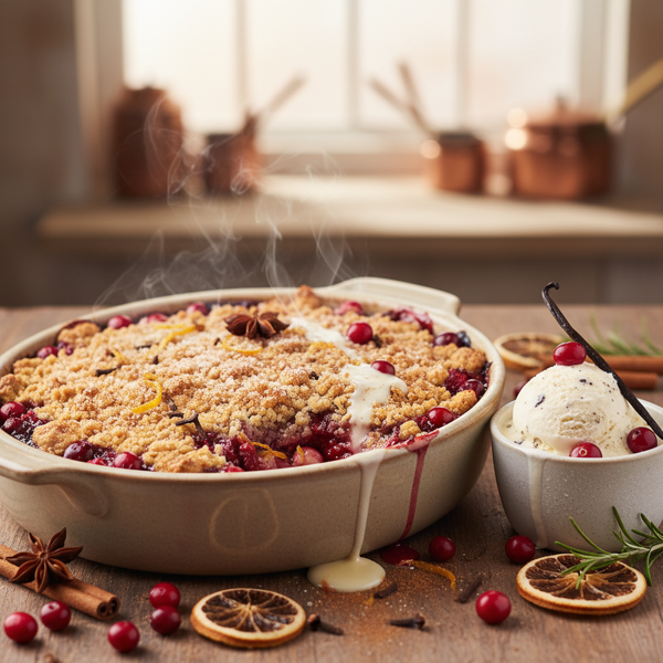 Spiced Cranberry Delight with Vanilla Essence recipe