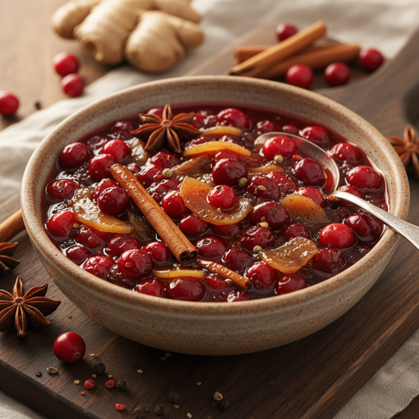 Spiced Cranberry & Ginger Chutney recipe