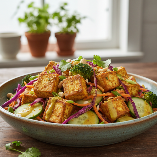 Spiced Curried Tofu Salad Delight recipe