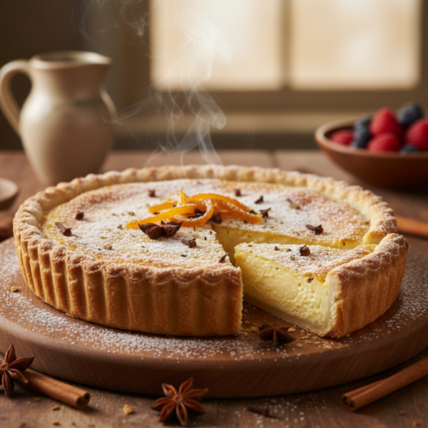 Spiced Custard Pie Delight recipe
