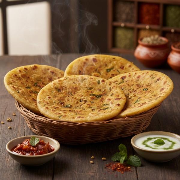 Spiced Fenugreek Parathas recipe