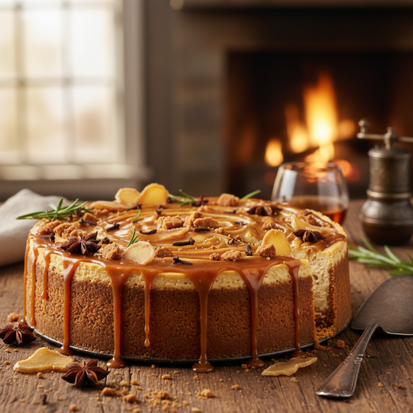 Spiced Ginger-Brandy Cheesecake recipe
