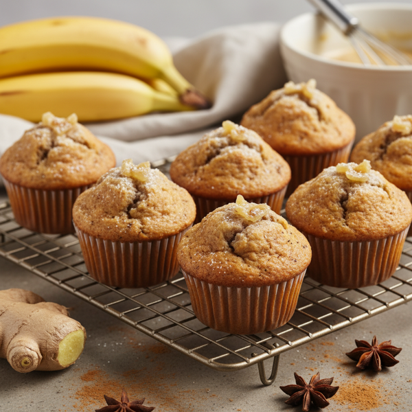 Spiced Ginger Banana Delight Muffins recipe