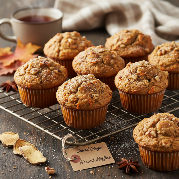 Spiced Ginger Harvest Muffins recipe
