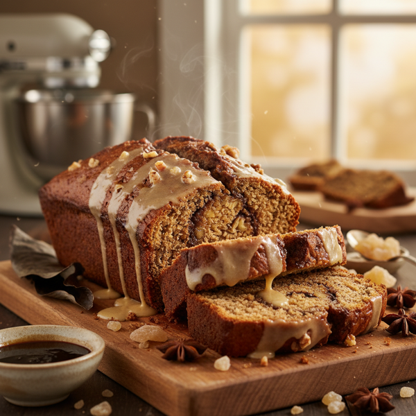Spiced Ginger Molasses Banana Bread recipe