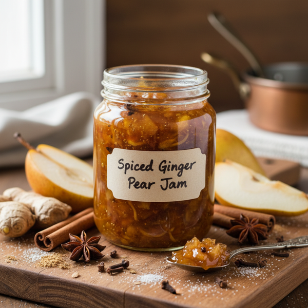 Spiced Ginger Pear Jam recipe