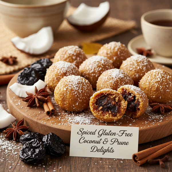 Spiced Gluten-Free Coconut and Prune Delights recipe