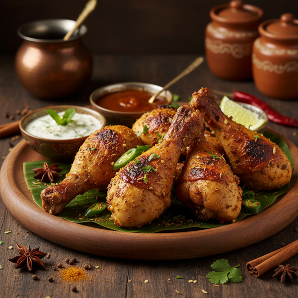 Spiced Indian Baked Chicken Drumsticks recipe