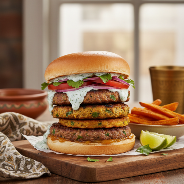 Spiced Indian Beef Burgers recipe