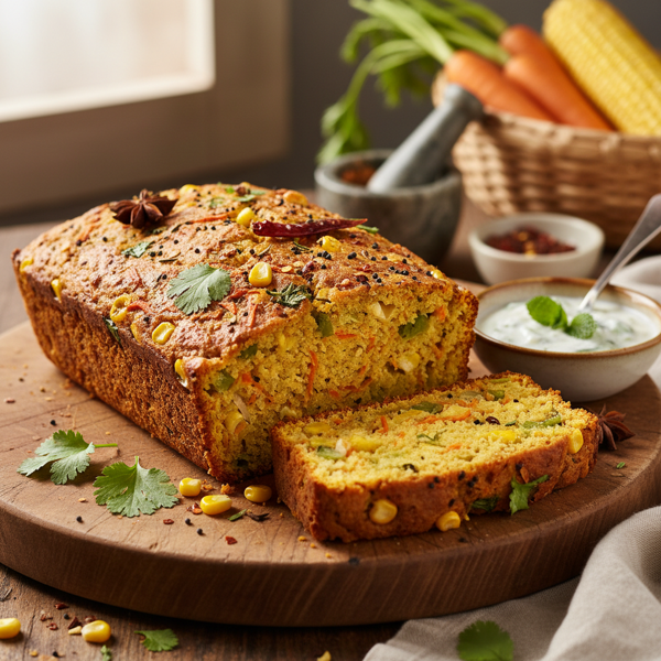 Spiced Indian Carrot Cornbread recipe