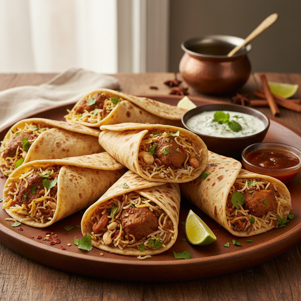 Spiced Lamb Biryani Wraps recipe