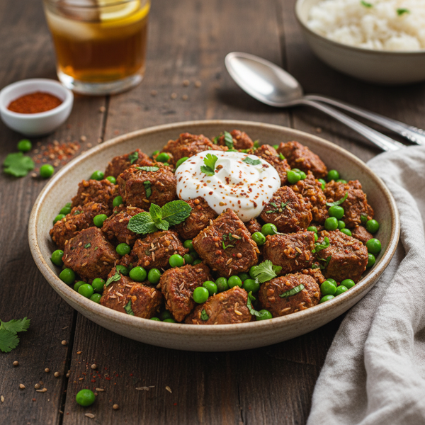 Spiced Lamb and Peas Delight recipe