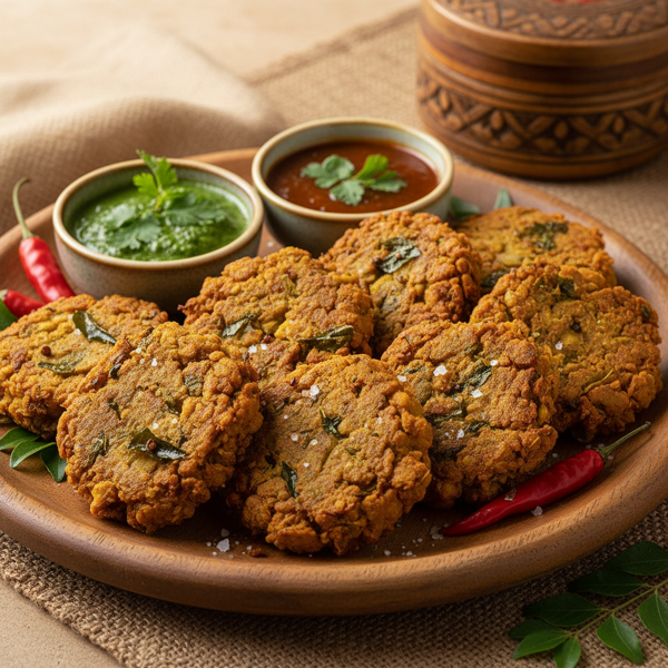 Spiced Lentil Fritters (Bada) recipe