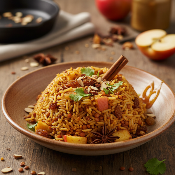 Spiced Lentil and Apple Rice Delight recipe