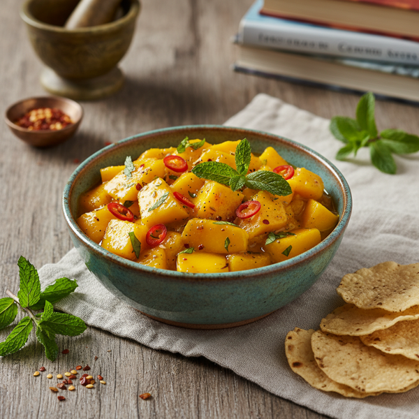 Spiced Mango Mint Chutney recipe