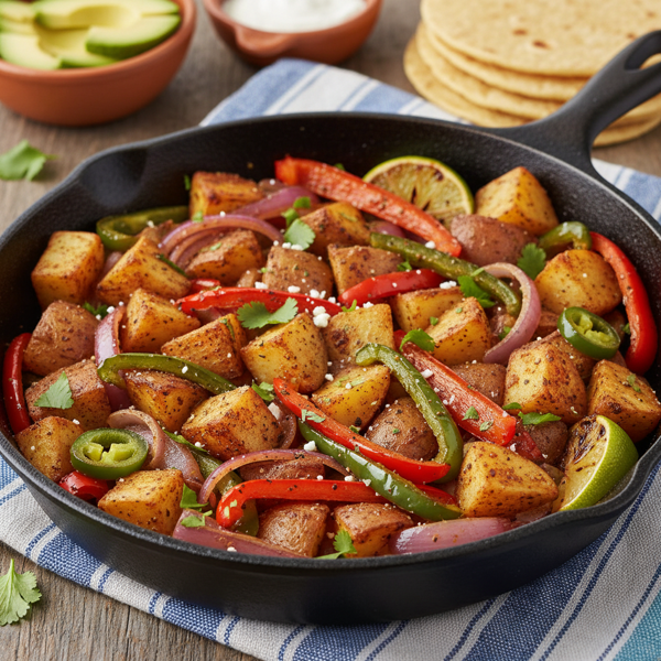 Spiced Mexican Potato and Pepper Medley recipe