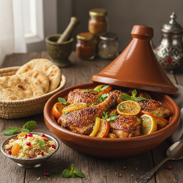 Spiced Moroccan Chicken Thighs with Citrus Infusion recipe