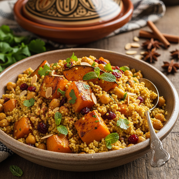 Spiced Moroccan Pumpkin and Couscous Delight recipe