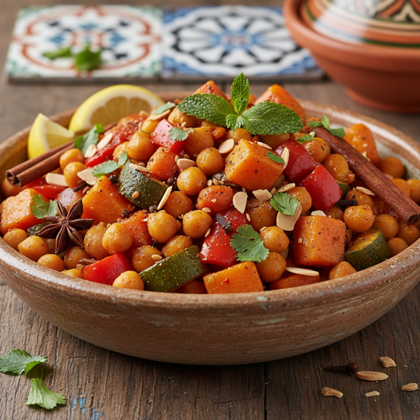 Spiced North African Chickpea and Vegetable Medley recipe