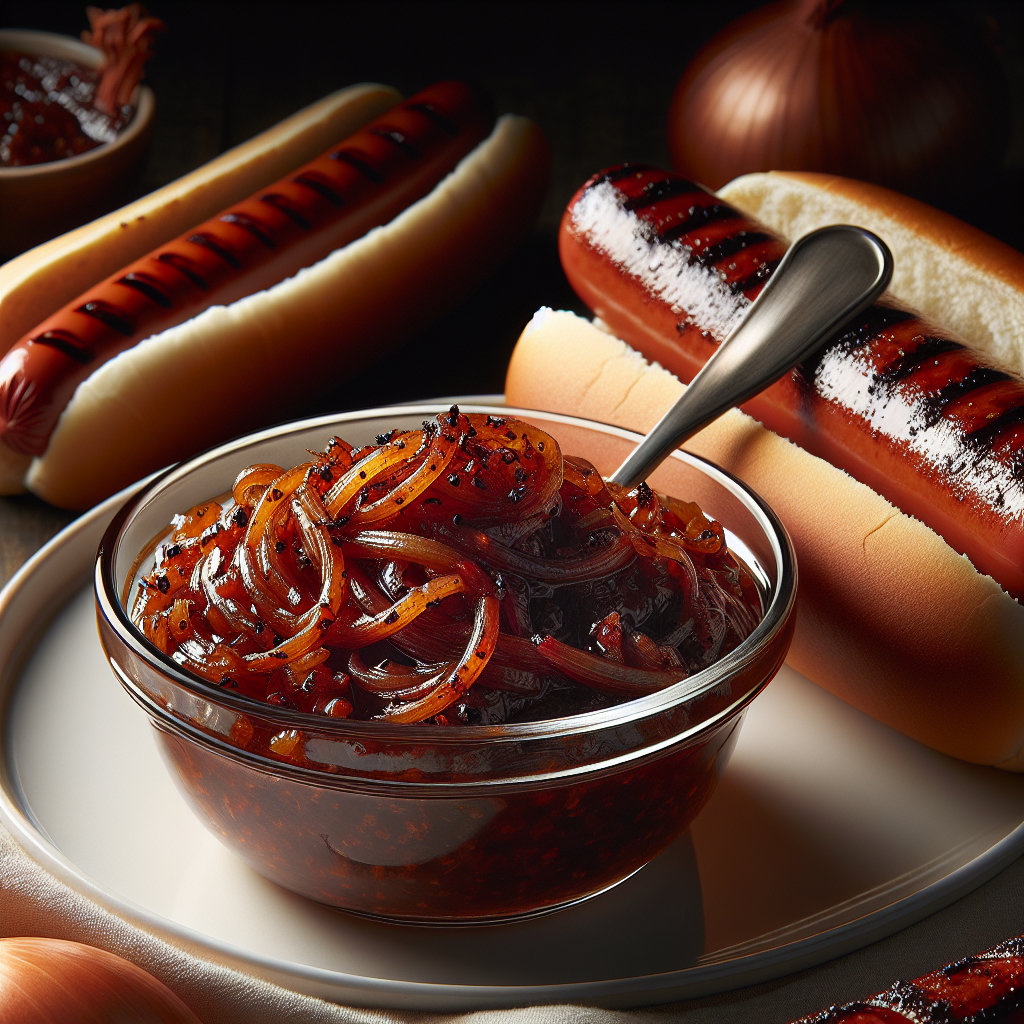 Spiced Onion Relish for Hot Dogs recipe