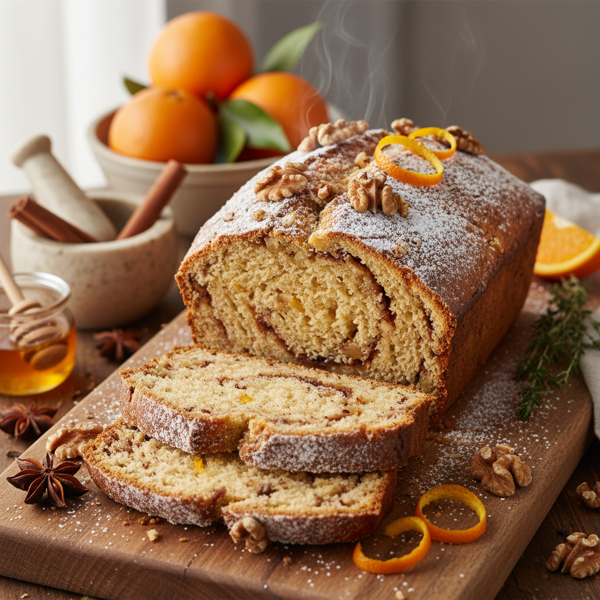 Spiced Orange Walnut Bread recipe