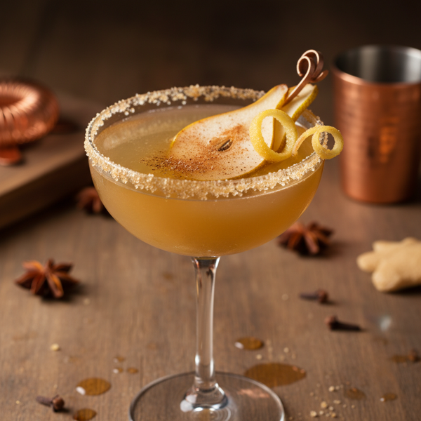Spiced Pear and Ginger Martini recipe