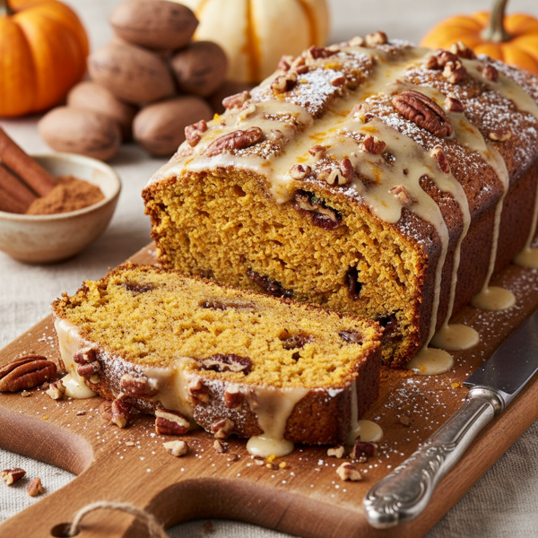 Spiced Pecan Pumpkin Loaf recipe