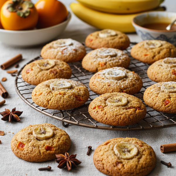 Spiced Persimmon-Banana Delight Cookies recipe