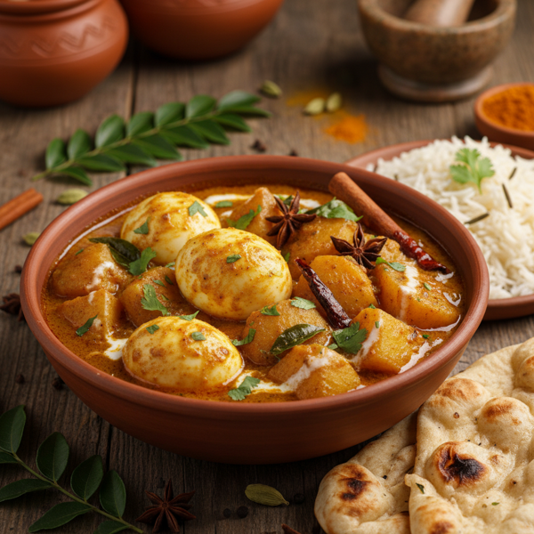 Spiced Potato and Egg Curry Delight recipe