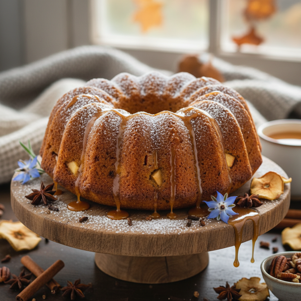 Spiced Pumpkin Apple Bundt Cake recipe