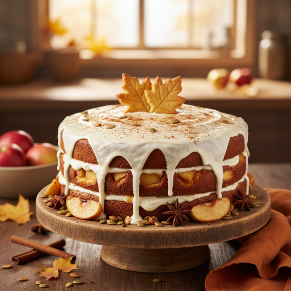 Spiced Pumpkin Apple Cake Delight recipe
