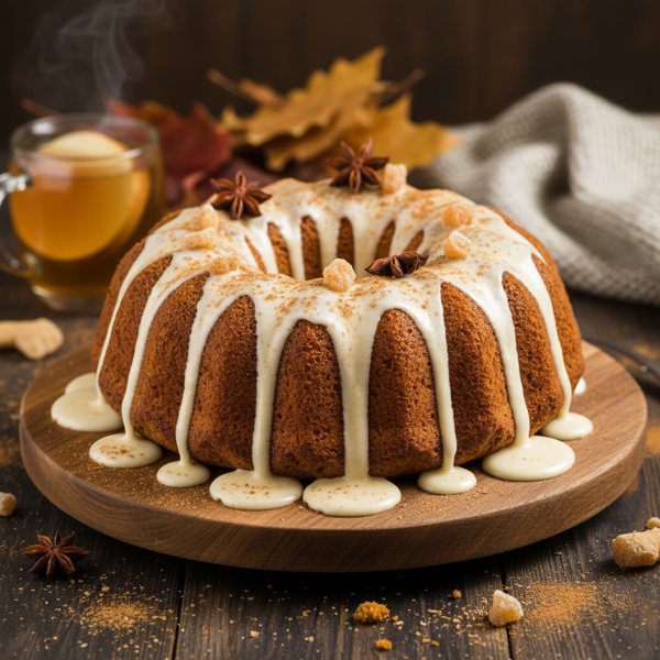 Spiced Pumpkin Bundt Cake with Creamy Cinnamon Glaze recipe