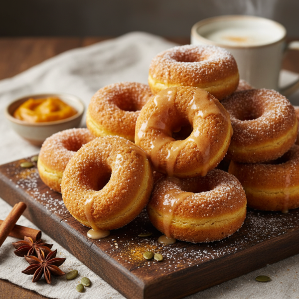 Spiced Pumpkin Buttermilk Doughnuts recipe